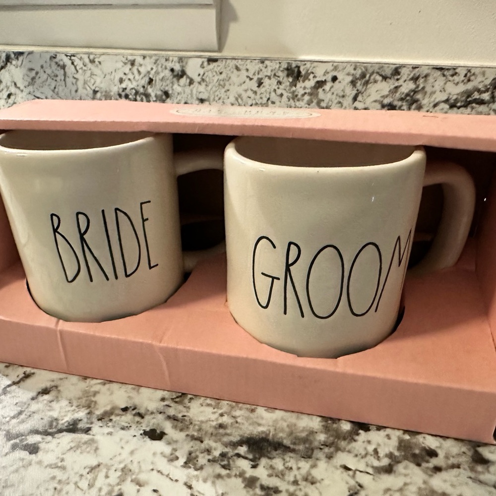 Rae Dunn Bride And Groom Mugs